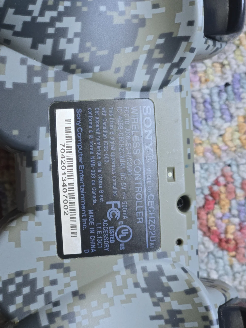 Sony Camouflage Wireless Controller in Digital Green Camo